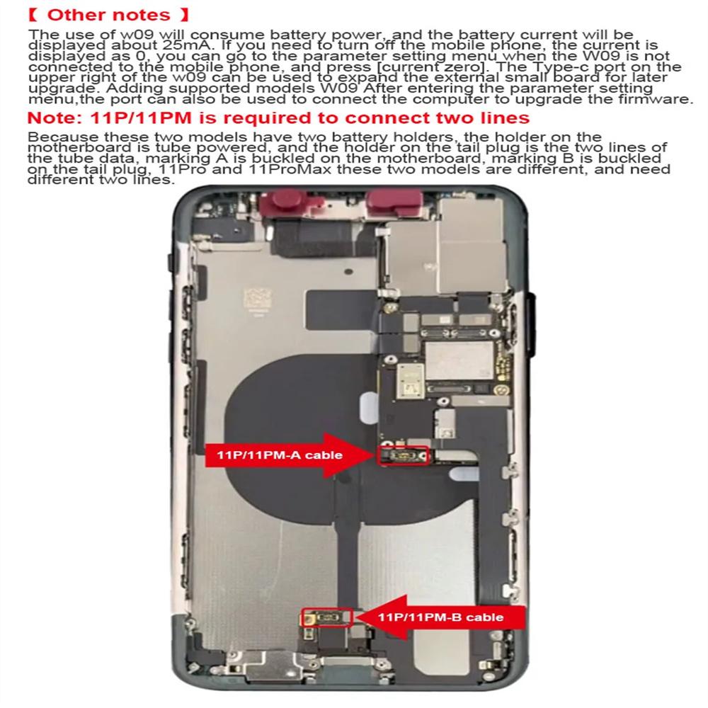 W09 Pro V3 Battery Life Efficiency Pop-up Tester Tool For iPhone 11 12 13 14 15
