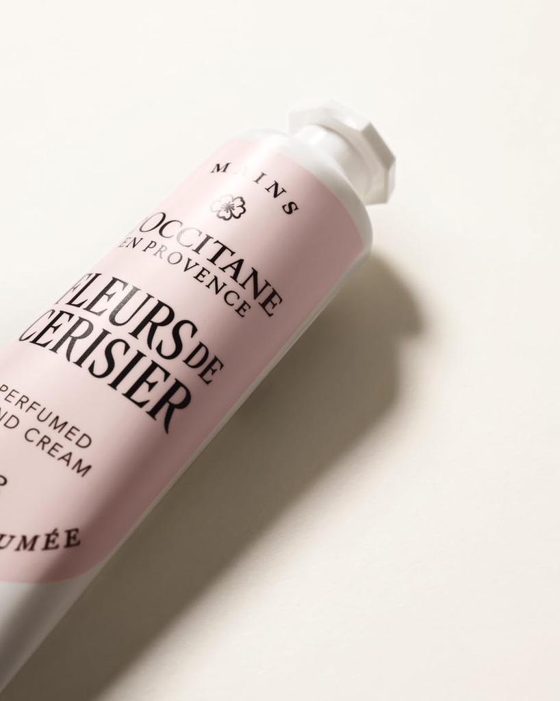 Fleur De Sourisier Sakura Hand Cream 30mL with Pouch Gift A Popular Gift for White New Thank or Any Spring L'OCCITANE Set. Day, Graduation,