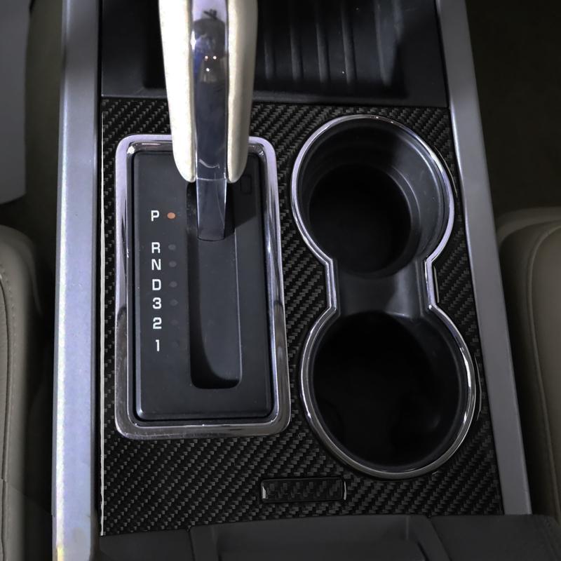 For Ford Expedition 2007-2014 Real Carbon Fiber Stickers Centre Radio AC CD Gear Shift Door Panel Car Accessories Decorative