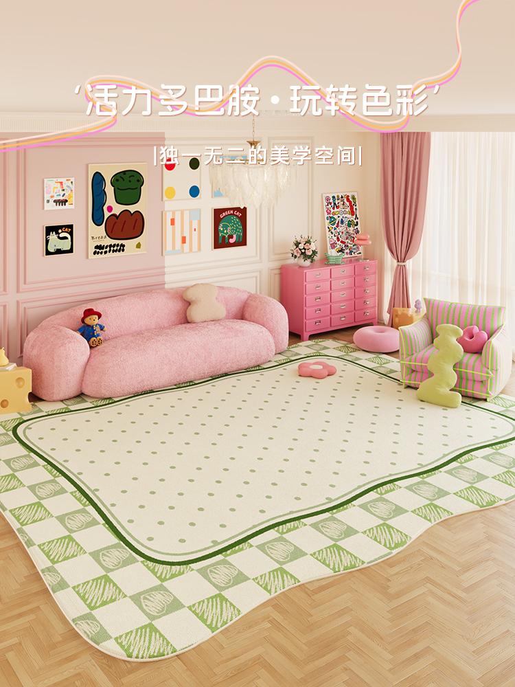 Dopamine Color Bedroom Decor Pink Carpet Large Area Carpets for Living Room Fluffy Soft Children's Mat Thick Plush Cloakroom Rug