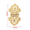5Pcs Antique Decorative Hinges Bronze Engraving Design Box Hinges Jewelry Box Hardware DIY Box Metal Hinges for Wooden Cases