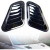 Universal Carbon Fiber Car Decorative Cell Air Flow Intake Hood Scoop Bonnet Vent Cover Stickers Decoration Styling(Glossy Black)