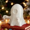 Halloween Mini Ghost Cover Cap for Trailer Coupling Glow-in-The-Dark Car Trailer Hitch Ball Cover for Towing Truck RV Accessories