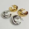 Geometric Irregular C-shaped Circle Hollow Earrings For Women Fashion Personalized Daily Accessory Party Jewelry Birthday Gifts