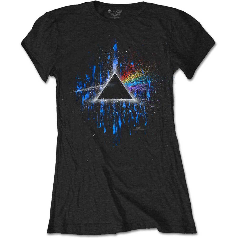 

Pink Floyd Dark Side Of The Moon Blue Splatter Junior Top Черная футболка унисекс S