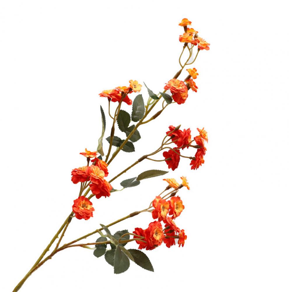Rose Bouquet Artificial Rose Flower Branch Realistic Faux Silk Roses with Stems Leaves Wedding Bouquet Floral Arrangement
