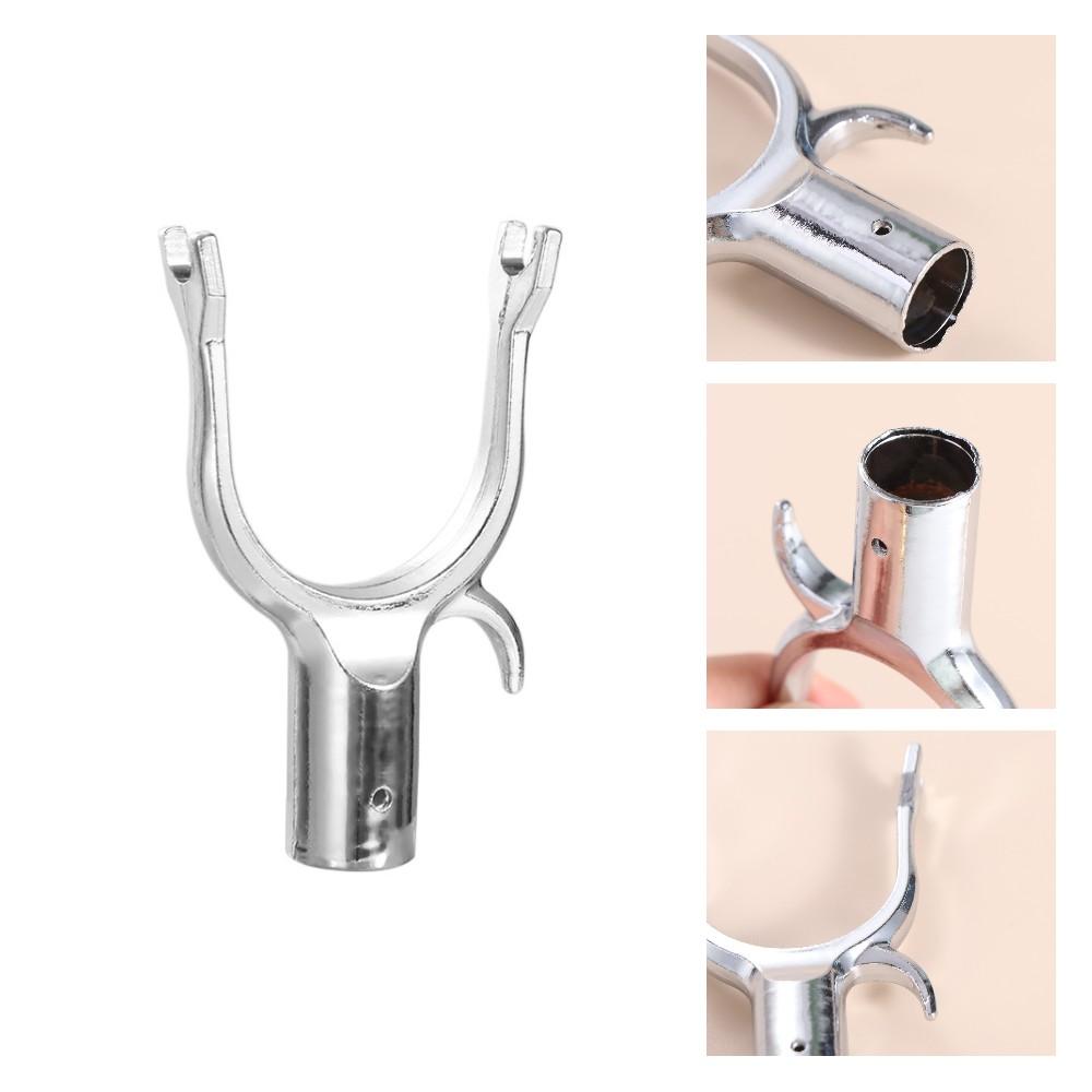Portable Clothes Fork Head Aluminum Zinc Zinc Alloy Laundry Hanging Fork Clothes Rod Joint Household