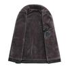 Winter Men New Polo Collar Versatile Fashion Business Casual Thickened Leather Jackets