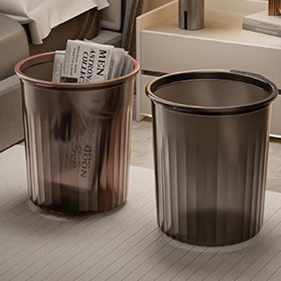 Großer Haushalt Kunststoff Transparent Mülleimer Hohe Ästhetik Druckring Dicke Papierkorb Küche Badezimmer Wohnzimmer