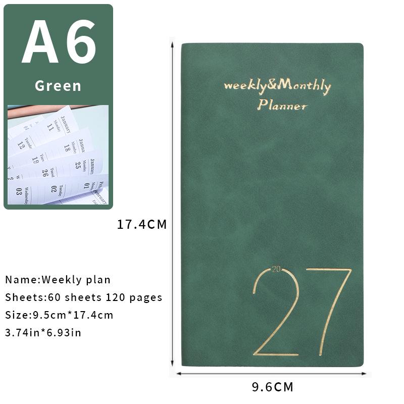 Agendă Săptămânală de Buzunar A6 2026: Jurnal de Management al Timpului pentru 365 de Zile și Manual de Eficiență în Afaceri