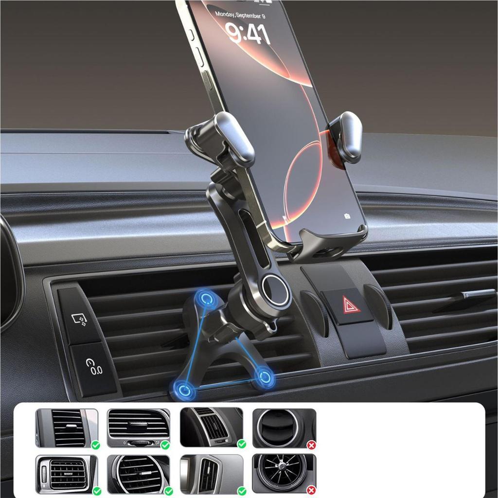 Car Vent Phone Mount Silicone Non-Slip Stand Car Vent Phone Holders For Family Friends Women Automotive Vehicle Indoor Outdoor