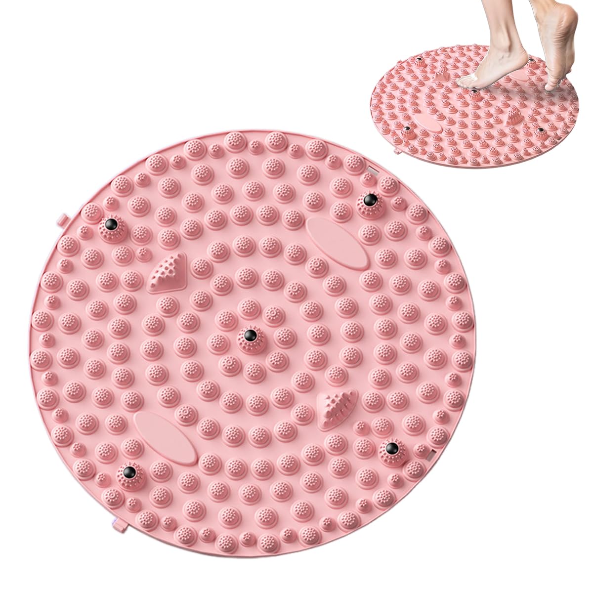 

UrbanPulse 35cm Foot Reflexology Shiatsu Soft Silicone Ergonomic Foot Massager for Relieving for Home Use Mat, Board, Fatigue, Unisex, (Pink) розовый