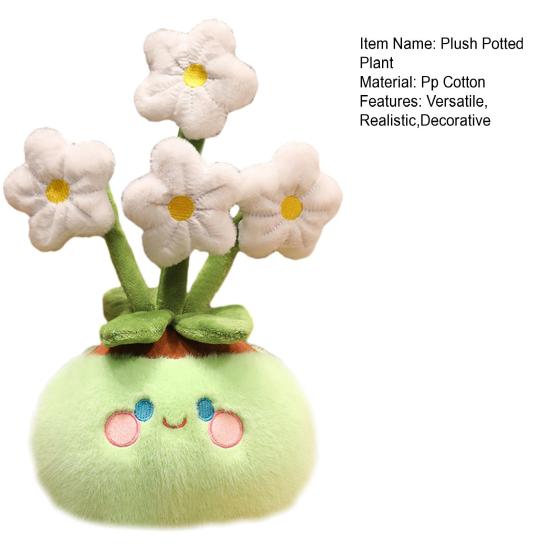 Cute Plush Vast Flower Bouquet Soft Skin-Friendly Plush Plant Doll Cute Healing Flower
