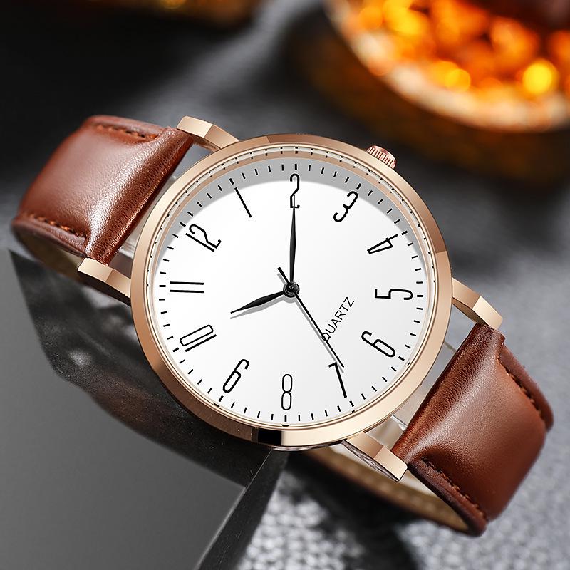 

Casual Men s Digital Leather Strap Business Watch