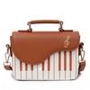 Fashi Shoulder Bags for Women Female PU Leather Piano Crossbody Messenger Bags Small Handbag Wide Strap Purse