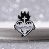 Spille Smaltate Croce di Gesù Personalizzate Corona di Spine Brooches Cristiani Distintivi da Giacca Gioielli Gotici Regalo per Amici