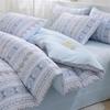 New Spring Duvet Cover Class A Double Yarn Printed Knitted Cotton 3-4 Piece Quilt Bed Sheet Pillowcase Small Fresh Bedding