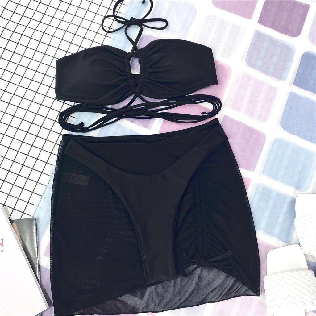 Women's Fashion Sexy Hollow Open Back Bikini Swimsuit Split Swimsuit