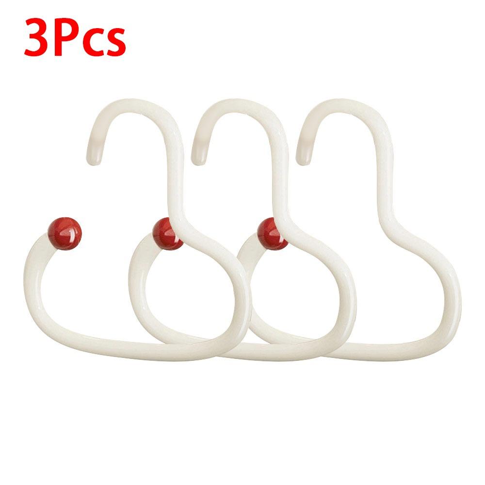 

Non-marking Hat Storage Hook Dopamine Scarf Towel Tie Hanging Rack Durable Hat Hook for Cloakroom White-3Pcs