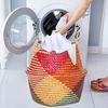 Seaweed Woven Flower Basket Woven Belly Basket Woven Basket Storage Basin Belly Basket Storage Flower Pot Basket