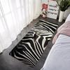 Doormat Flannel Floor Mat Leopard Grain Indoor Foot Rug Bedside Mats Kitchen Corridor Water Absorbent Carpet Ideal Balcony Decor
