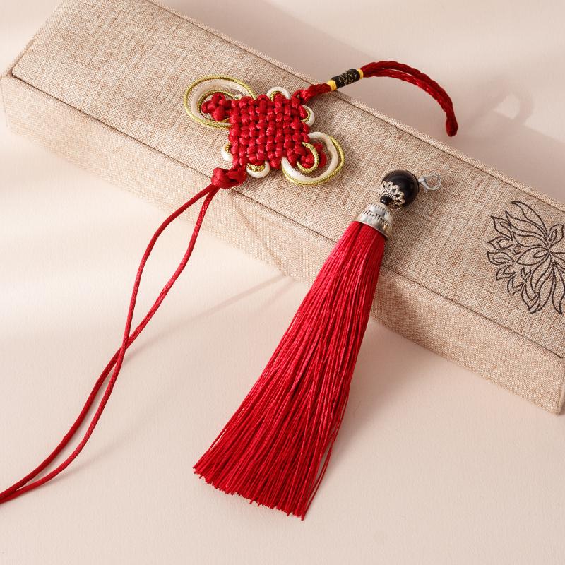 Handmade Chinese Knot Tassel Gourd Charm - DIY Car Hanging Ornament & Musical Instrument Accent