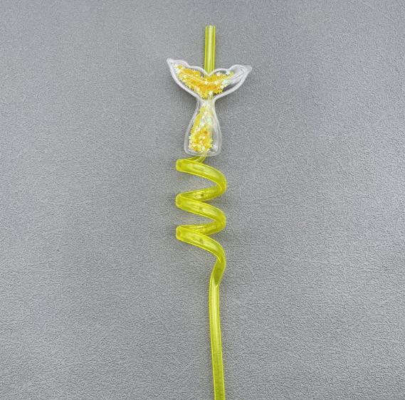2Pcs Mermaid Theme Party Mermaid Tail Straw Gift Sparkling Straw Birthday Party Summer Pool Party Supplies