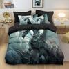 Dangerous Dragon Duvet Cover Set 2/ 3Pcs Quilt Cover Set Dragon Bedding Set Machine Washable Single Double King