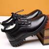 Cotton shoes men's winter velvet warm high-top casual leather shoes side zipper snow boots