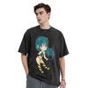 Washed T Shirts Urusei Yatsura Lum Hip Hop Vintage T-Shirts Oversize Streetwear 100% Cotton Printed Tops Tee Shirt Men Women