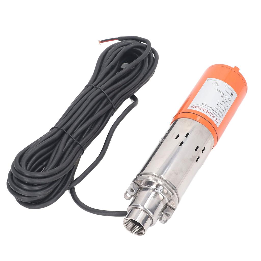 Submersible Solar Stainless Steel Screw Pump 48V 400W 65m 1.8m³Celsiush