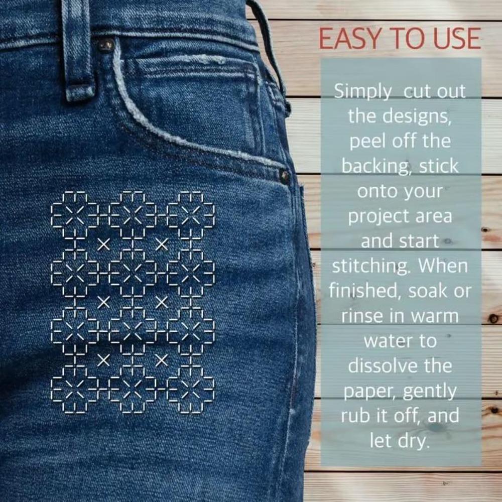 Vriendelijke Zichtbare Herstelset Met Sashiko Borduurboekje Borduurset Naaigereedschap Beginner