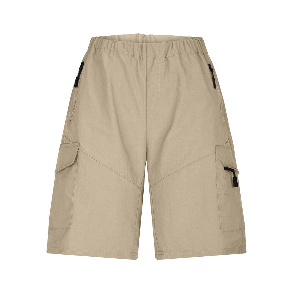 Pantaloni Casual Trendy de Vară pentru Bărbați, Oversized, cu Buzunare Multiple, Pantaloni Scurți de Lucru din Bumbac