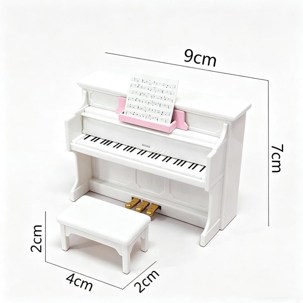 Cross-Border Miniature Piano Model DIY Prop for Playhouse Decor