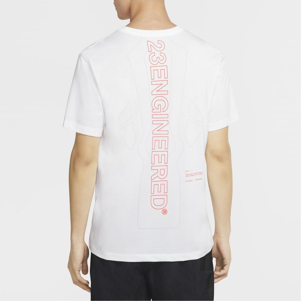 Jordan 23 Engineered Allover Print Crewneck T-Shirt Men Tops White CJ6233-100