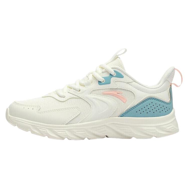 New Anta Anti Slip Wear Resistant Low Top Running Shoes Women's White Cyan 922235527-6