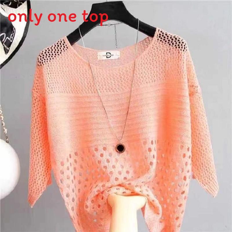 Summer Knit Sweater With Hollow Out Design For Casual Womens Wear