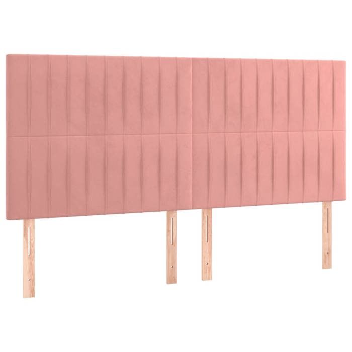 Tête de lit - Maison Exclusive - Velours doux - 180 x 5 x 118/128 cm - Rose
