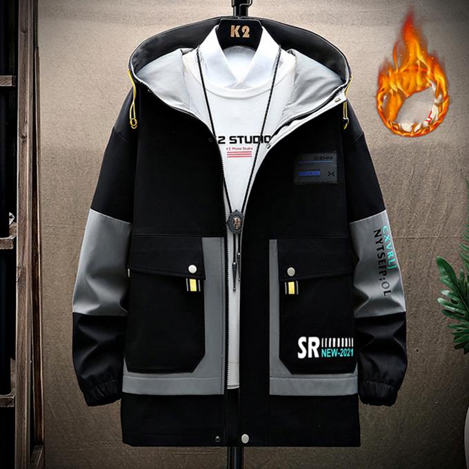 Men's Winter Warm Jacket Lined Thickened Loose Large Size Snow Jacket