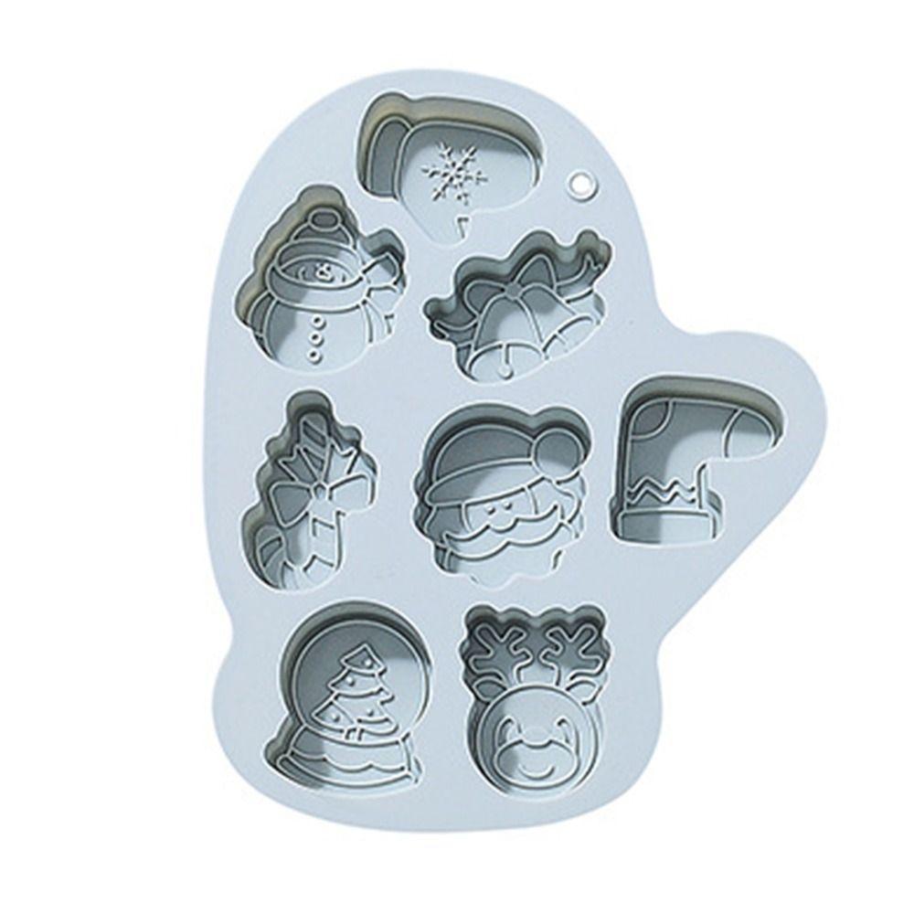 Elk Bell Vánoční téma Pekáč Santa Claus Tree Silikonová forma Vánoční sněhulák Rukavice Tvar
