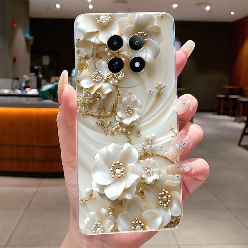 Phone Case For Realme 12 5G 12X 5G 13 5G C65 Protective Cases Realme Narzo N65 70X Capa Flower Butterfly Soft Silicone TPU Cover