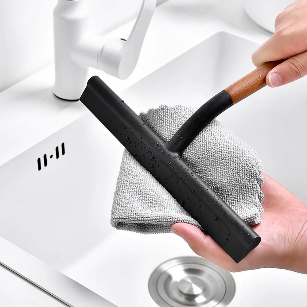 1 Stuks Krasvrij Zacht Siliconen Wisser Keuken Spoelbak Aanrecht Wisser Raam Spiegel Water Wisser Schoon Schrapende Folie Schraper