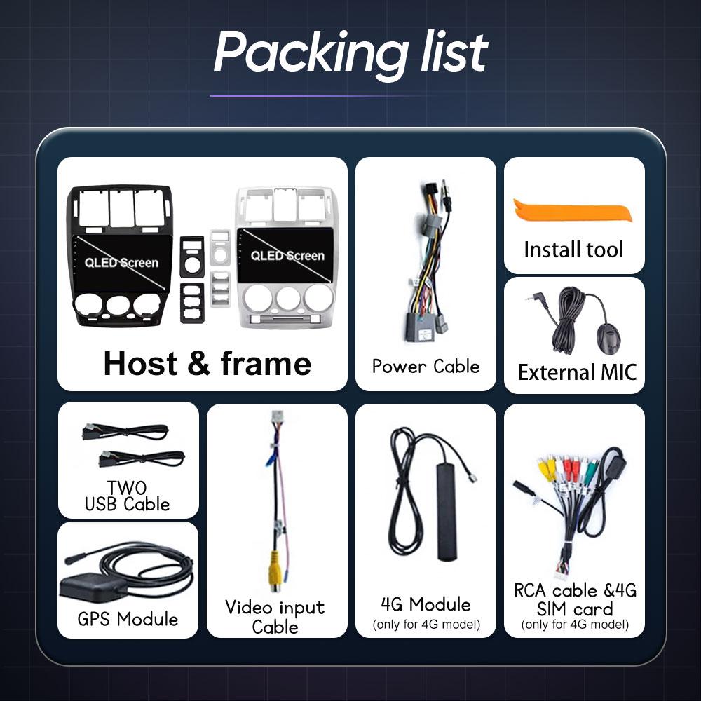 Android 14 Carplay Auto Car Radio For Hyundai Getz 2002-2011 Car Multimedia Video Player GPS Navigation Head Unit Stereo Audio