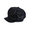 British Leather Retro Octagonal Hat Shows the Face Small and Versatile Fashion Beret Personality Trend Temperament Hat Women's
