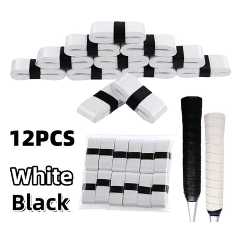 12Pcs Racket Grip Tape For Badminton/Sweat-Absorbent Tennis Badminton Racket Grip Tape Overgrips