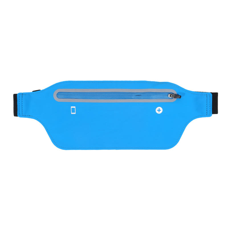 Мужской Женский Тонкий Пояс для Бега Легкий Тренировочный Фитнес Спортивная Поясная Сумка Дорожный Пояс для Денег для Ходьбы Зала One Size синий 880₽