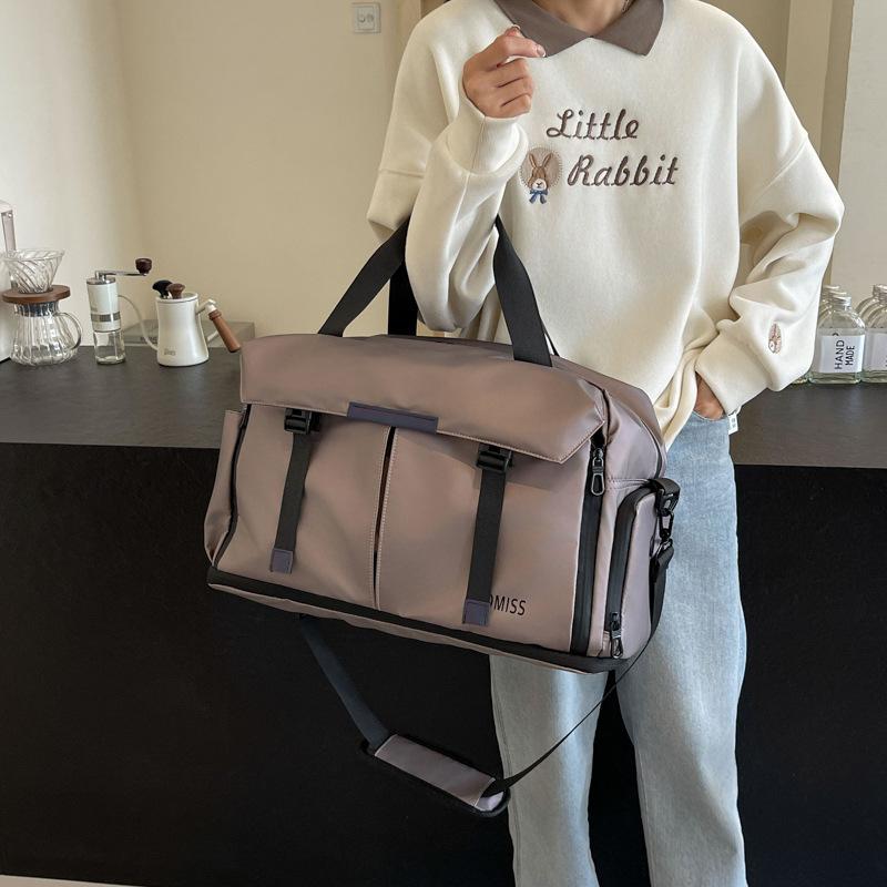 Men's and women's fashion expandable with shoe compartment portable travel bag dry and wet separation fitness yoga bag can cover tie rod