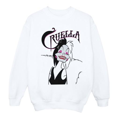 Disney Womens/Ladies Cruella De Vil Evil Smile Sweatshirt
