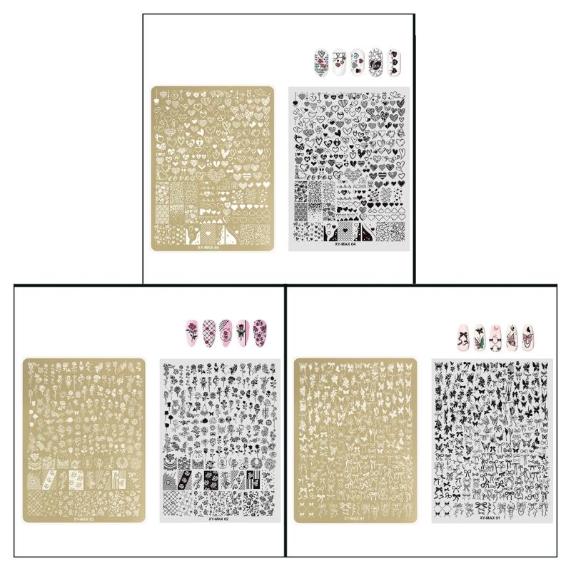 Piastra per Stamping per Unghie Modelli per Nail Art Piastre per Nail Art Floreali in Pizzo per Decorazioni Fai da Te per Unghie Piastre per Stamping per Unghie