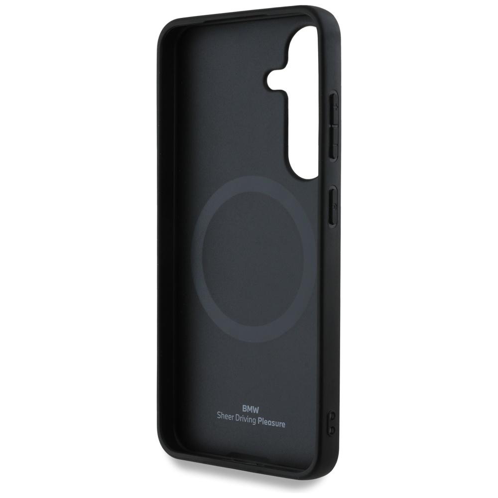 Bmw Case Leather Textured And Smooth     Magsafe For Samsung Galaxy S25 Black